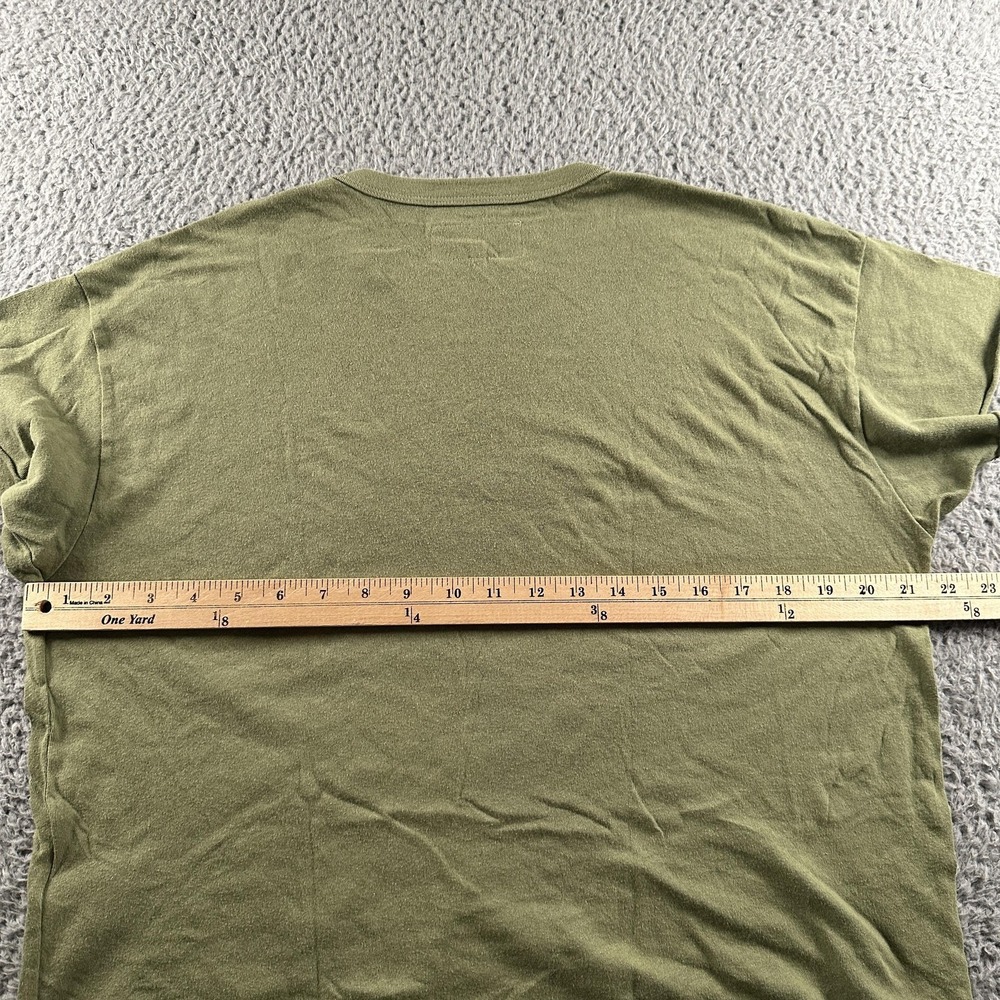 THE GREAT. Shirt Womens 0 Green 100% Cotton Crewneck Short Sleeve Mountains Tee - Picture 8 of 10